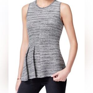 Rachel Roy Women's Pleated Textured Asymmetrical Tank Top size Medium Black NEW